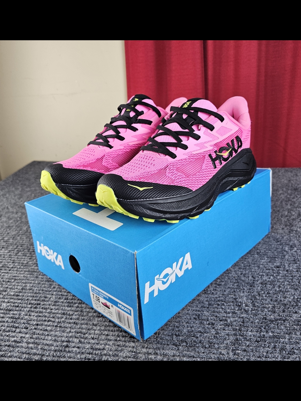 Hoka Challenger 8 Size 7.5B Pink Black Running Shoes New Womens